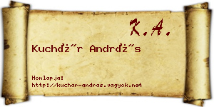 Kuchár András névjegykártya